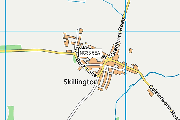 NG33 5EA map - OS VectorMap District (Ordnance Survey)