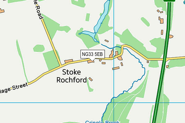 NG33 5EB map - OS VectorMap District (Ordnance Survey)