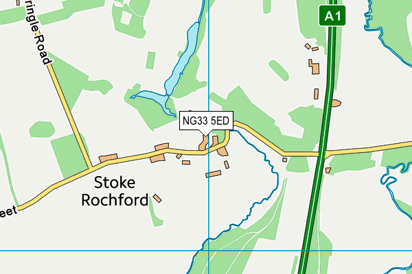 NG33 5ED map - OS VectorMap District (Ordnance Survey)