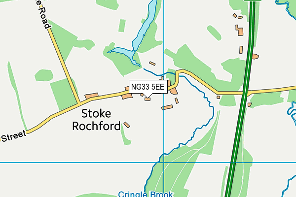 NG33 5EE map - OS VectorMap District (Ordnance Survey)