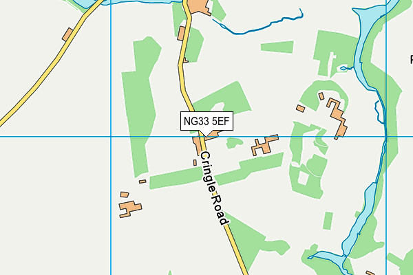 NG33 5EF map - OS VectorMap District (Ordnance Survey)