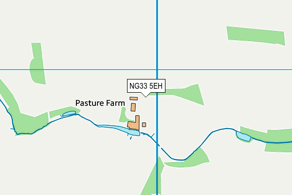NG33 5EH map - OS VectorMap District (Ordnance Survey)