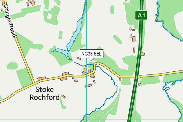 NG33 5EL map - OS VectorMap District (Ordnance Survey)