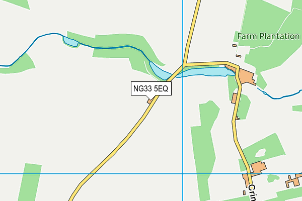 NG33 5EQ map - OS VectorMap District (Ordnance Survey)
