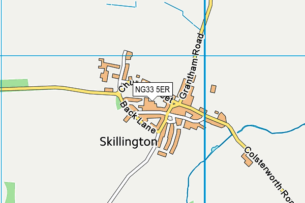 NG33 5ER map - OS VectorMap District (Ordnance Survey)