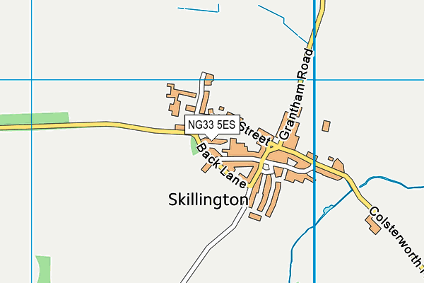 NG33 5ES map - OS VectorMap District (Ordnance Survey)