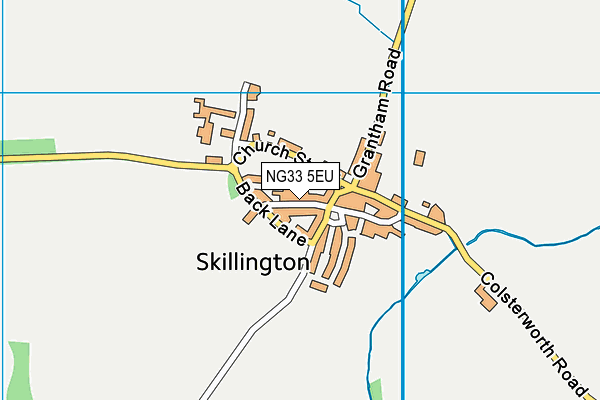 NG33 5EU map - OS VectorMap District (Ordnance Survey)