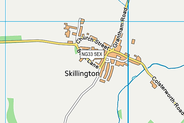 NG33 5EX map - OS VectorMap District (Ordnance Survey)