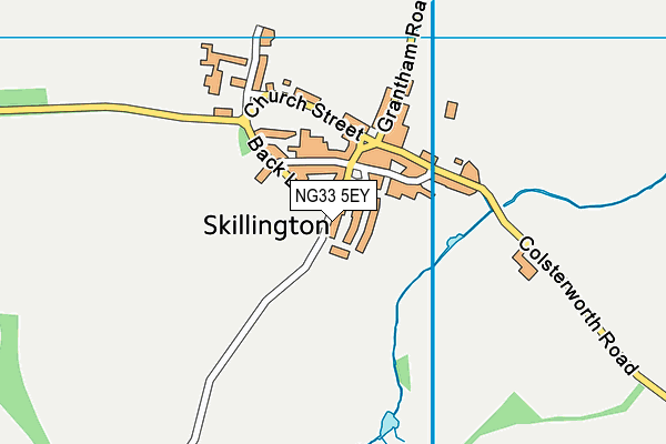 NG33 5EY map - OS VectorMap District (Ordnance Survey)