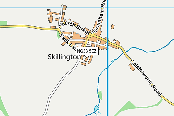 NG33 5EZ map - OS VectorMap District (Ordnance Survey)