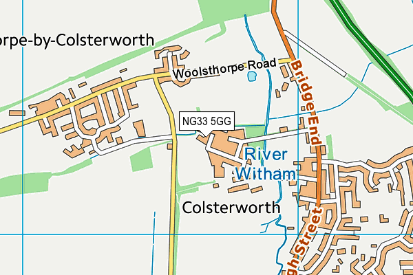 NG33 5GG map - OS VectorMap District (Ordnance Survey)