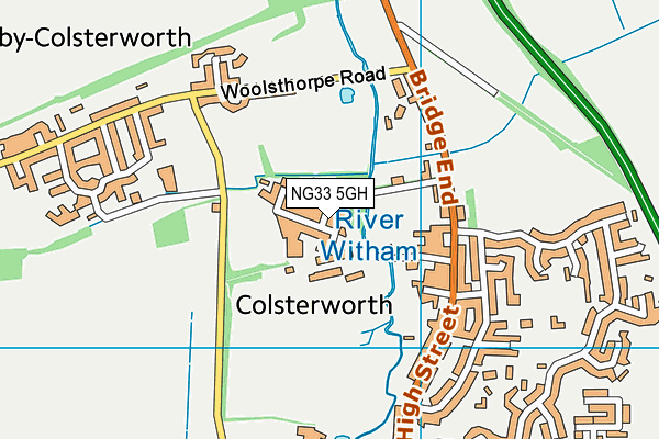 NG33 5GH map - OS VectorMap District (Ordnance Survey)