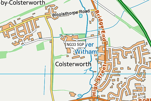 NG33 5GP map - OS VectorMap District (Ordnance Survey)