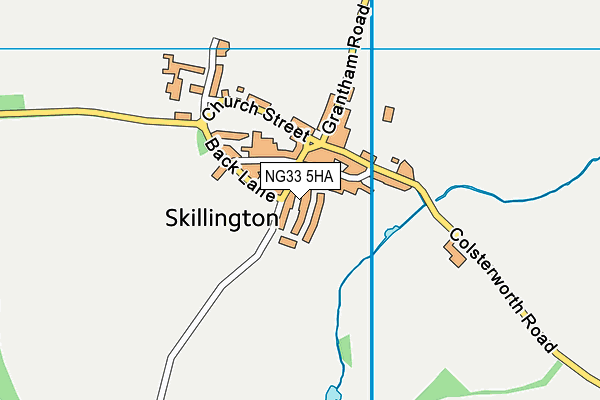 NG33 5HA map - OS VectorMap District (Ordnance Survey)