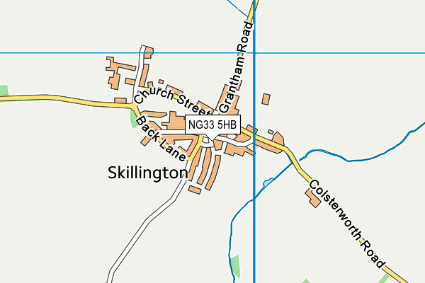 NG33 5HB map - OS VectorMap District (Ordnance Survey)