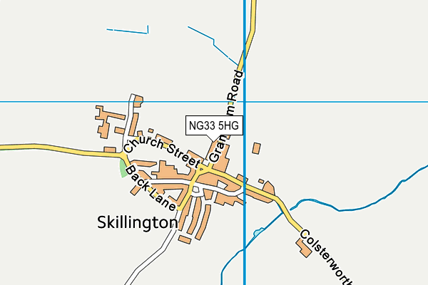 Skillington Village Hall map (NG33 5HG) - OS VectorMap District (Ordnance Survey)