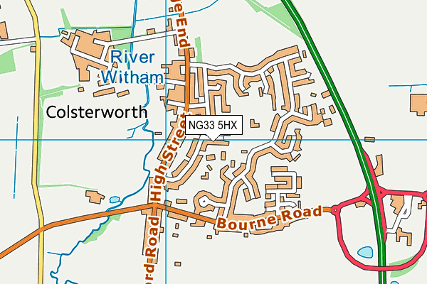 NG33 5HX map - OS VectorMap District (Ordnance Survey)