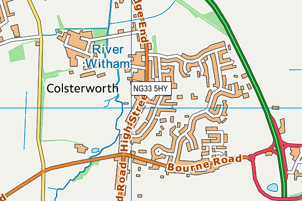 NG33 5HY map - OS VectorMap District (Ordnance Survey)