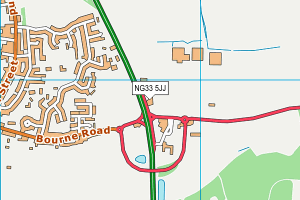 NG33 5JJ map - OS VectorMap District (Ordnance Survey)