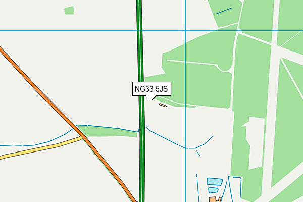 NG33 5JS map - OS VectorMap District (Ordnance Survey)