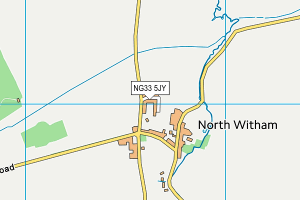 NG33 5JY map - OS VectorMap District (Ordnance Survey)