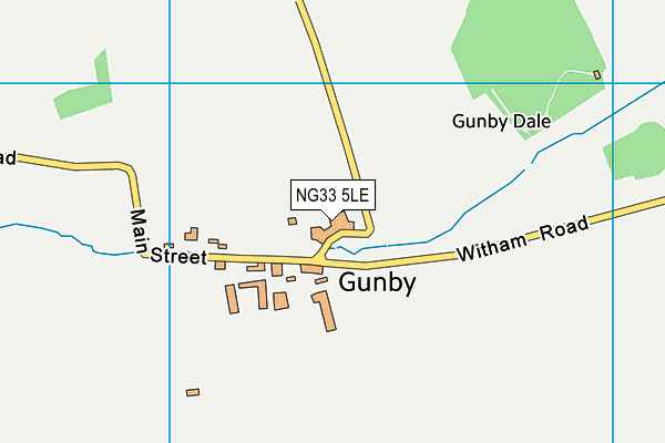 NG33 5LE map - OS VectorMap District (Ordnance Survey)