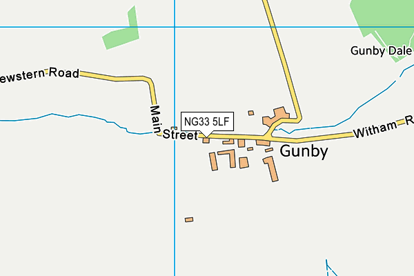 NG33 5LF map - OS VectorMap District (Ordnance Survey)