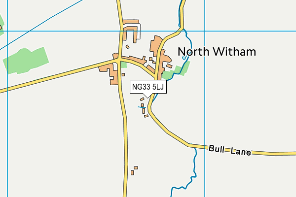 NG33 5LJ map - OS VectorMap District (Ordnance Survey)