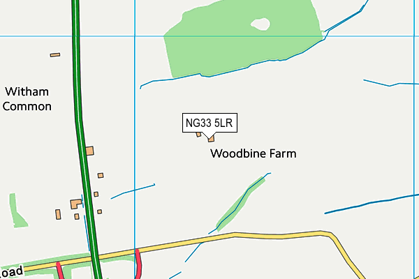 NG33 5LR map - OS VectorMap District (Ordnance Survey)