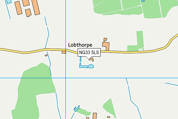 NG33 5LS map - OS VectorMap District (Ordnance Survey)