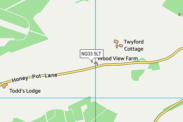 NG33 5LT map - OS VectorMap District (Ordnance Survey)