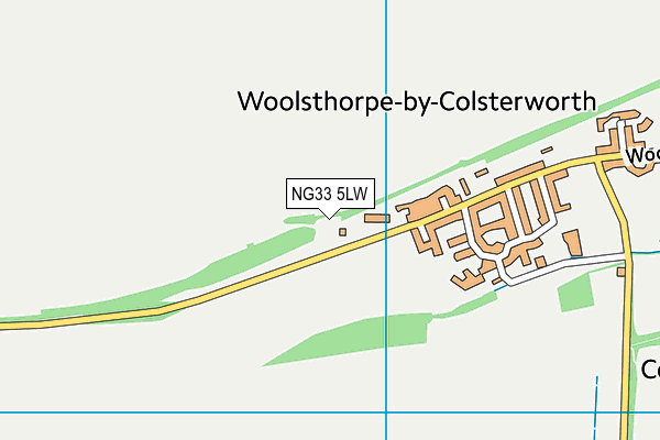NG33 5LW map - OS VectorMap District (Ordnance Survey)