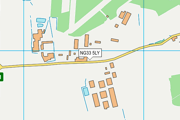 NG33 5LY map - OS VectorMap District (Ordnance Survey)