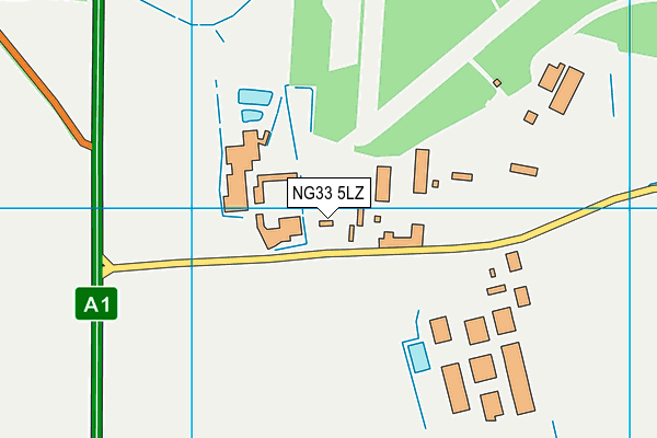 NG33 5LZ map - OS VectorMap District (Ordnance Survey)