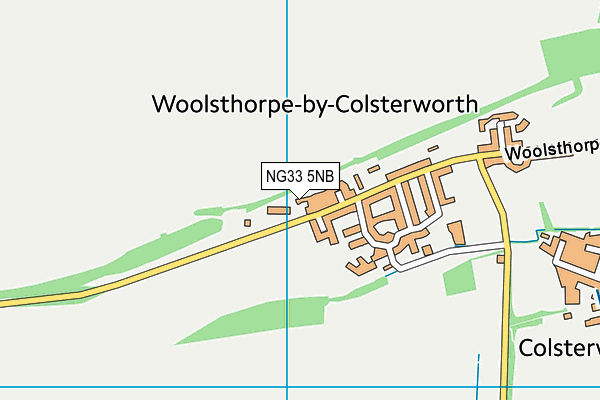 NG33 5NB map - OS VectorMap District (Ordnance Survey)