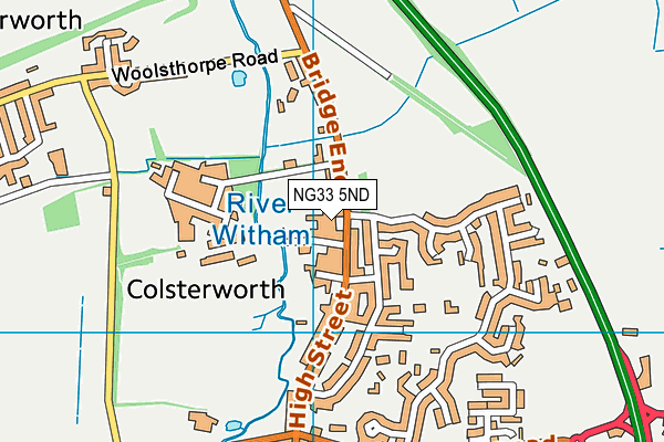 NG33 5ND map - OS VectorMap District (Ordnance Survey)