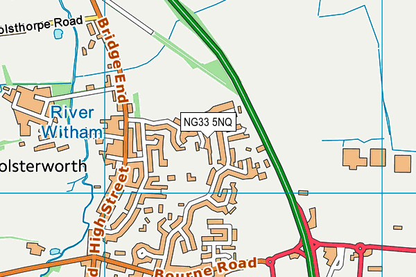 NG33 5NQ map - OS VectorMap District (Ordnance Survey)