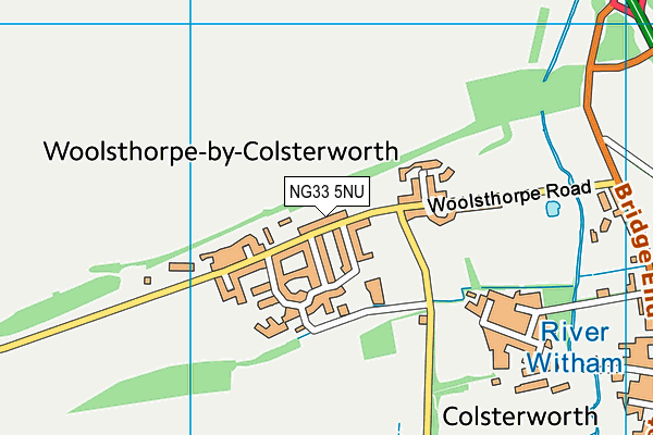 Map of WOOLSTHORPE ROAD 1970 LIMITED at district scale