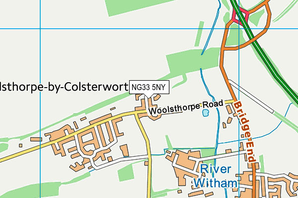 NG33 5NY map - OS VectorMap District (Ordnance Survey)