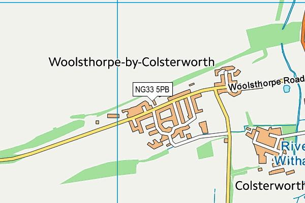 NG33 5PB map - OS VectorMap District (Ordnance Survey)