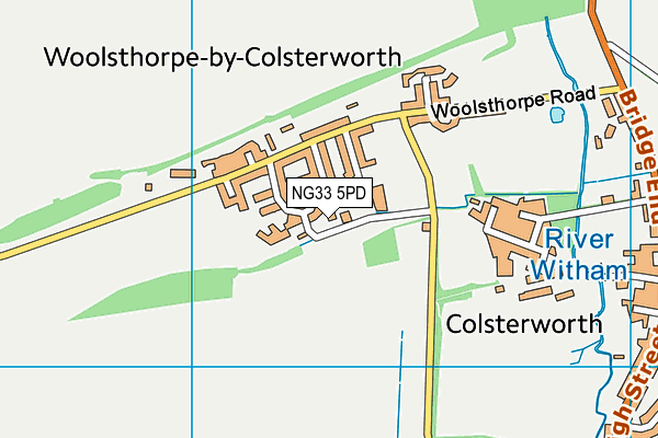 NG33 5PD map - OS VectorMap District (Ordnance Survey)