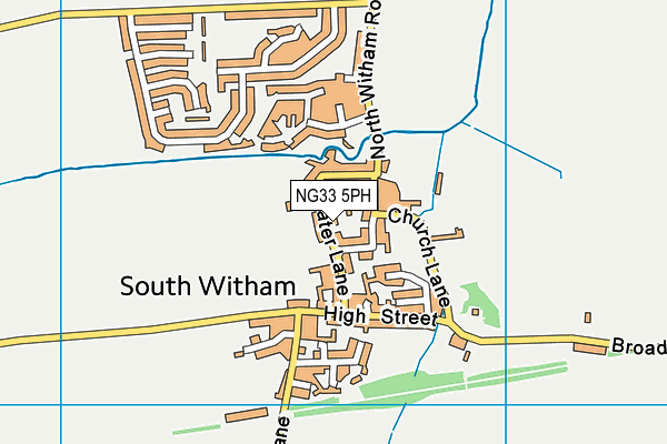 NG33 5PH map - OS VectorMap District (Ordnance Survey)