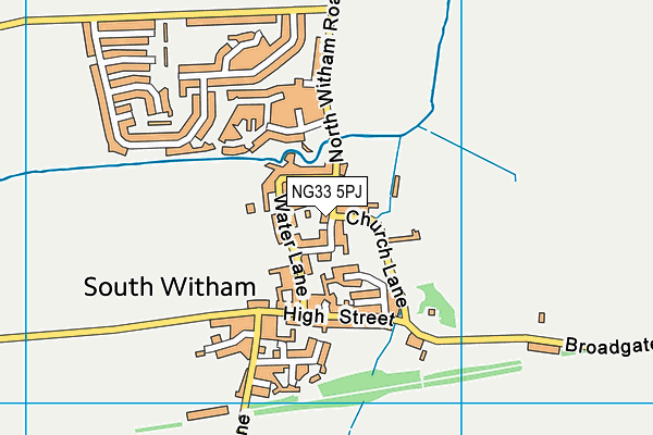 NG33 5PJ map - OS VectorMap District (Ordnance Survey)