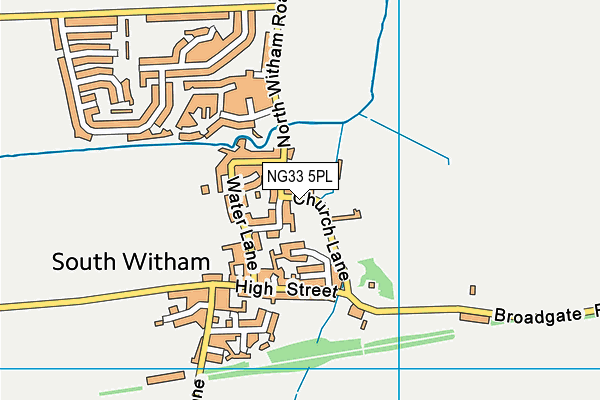 NG33 5PL map - OS VectorMap District (Ordnance Survey)