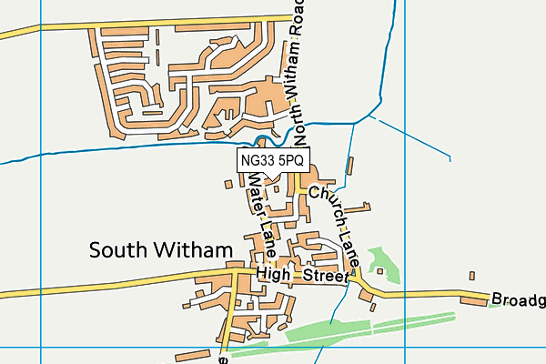 NG33 5PQ map - OS VectorMap District (Ordnance Survey)