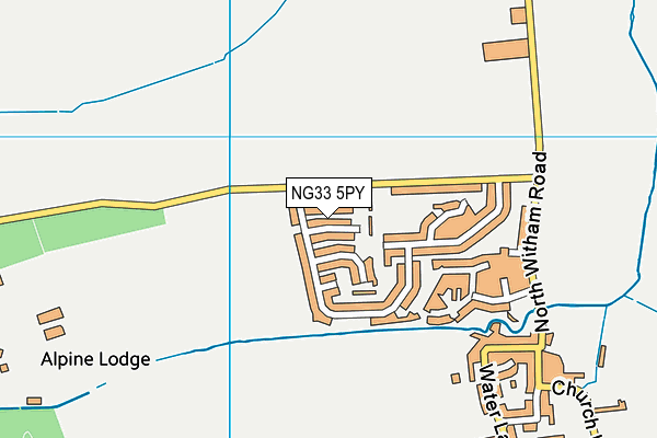 NG33 5PY map - OS VectorMap District (Ordnance Survey)