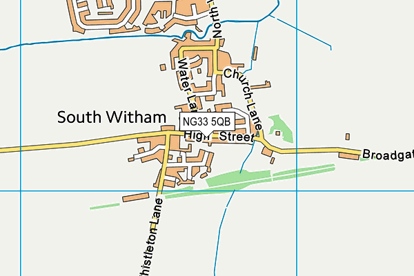 NG33 5QB map - OS VectorMap District (Ordnance Survey)