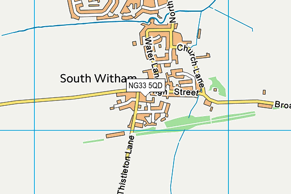 NG33 5QD map - OS VectorMap District (Ordnance Survey)