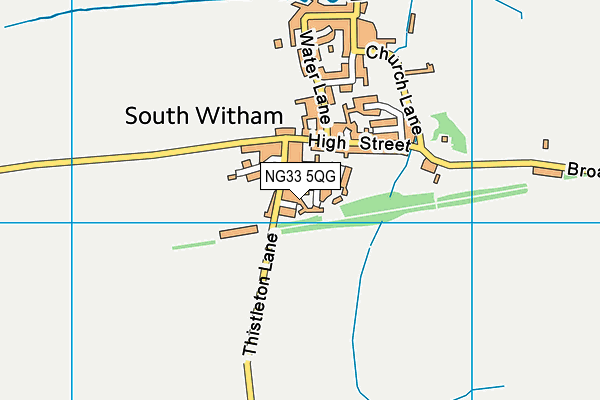 NG33 5QG map - OS VectorMap District (Ordnance Survey)