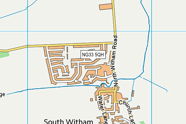 NG33 5QH map - OS VectorMap District (Ordnance Survey)